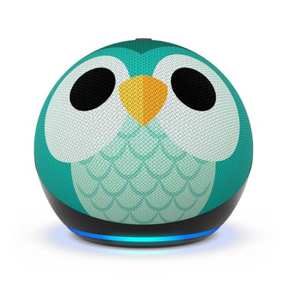Amazon Echo Dot Kids with Alexa (newest model), Designed for kids, with parental controls, Includes 1 Year of Amazon Kids+, Owl