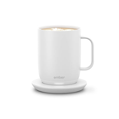 Ember Temperature Control Smart Mug 2, 14 Oz, App-Controlled Heated Coffee Mug with 80 Min Battery Life and Improved Design, White (Renewed)