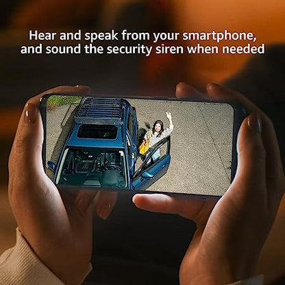 Blink Wired Floodlight Camera - Smart security camera, 2600 lumens, HD live view, enhanced motion detection, built-in siren, Works with Alexa - 1 camera (Black)