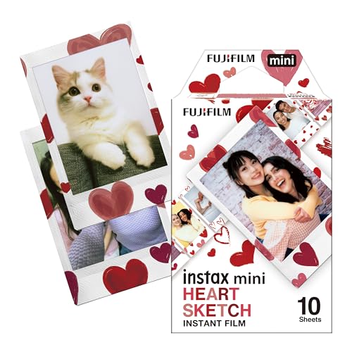 FUJIFILM Instax Mini Heart Sketch Film - 10 Exposures