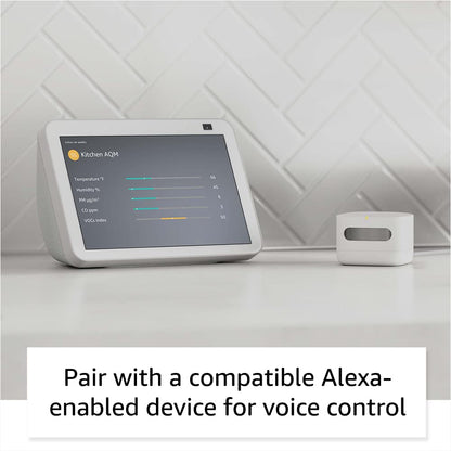 Amazon Smart Air Quality Monitor - Know your air, Works with Alexa- A Certified for Humans Device