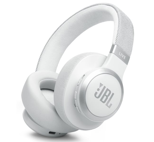 JBL Live 770NC Wireless Adaptive Noise Cancelling Over-Ear Headphones - White