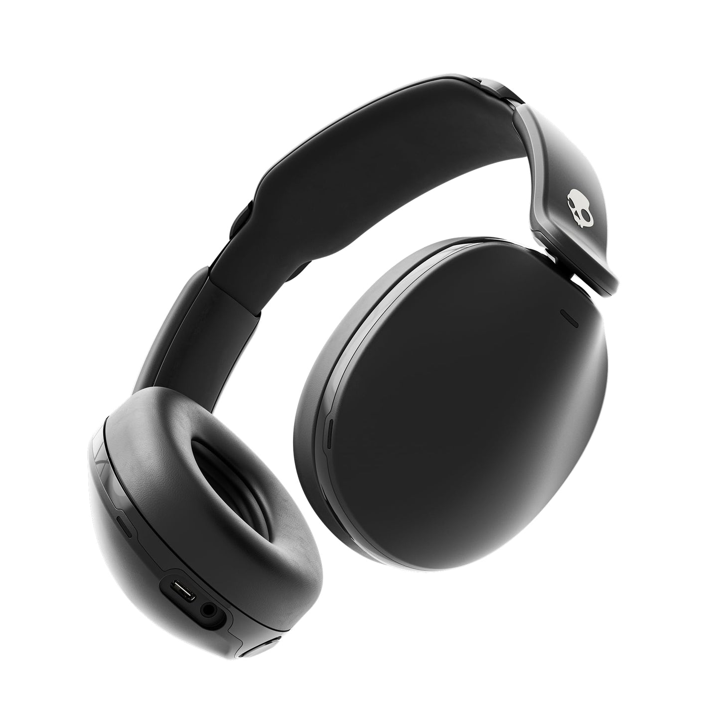 Skullcandy Hesh 360 Wireless Over-Ear Bluetooth Headphones, Up to 100 Hours Battery, Noise Isolating Fit, Flat-Folding Collapsible Design, Microphone iPhone Android - True Black