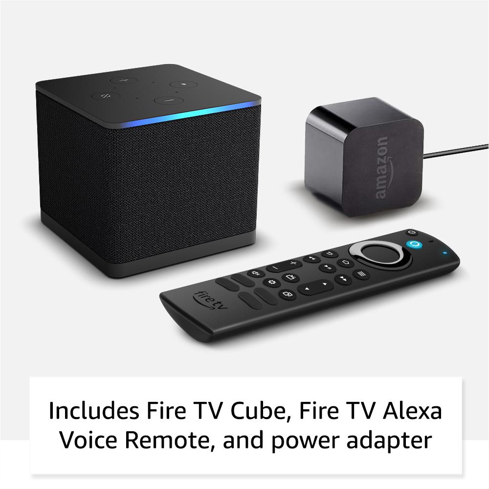 Amazon Fire TV Cube 3rd Gen 4K Ultra HD Streaming Media Player with Wi-Fi 6E - Black