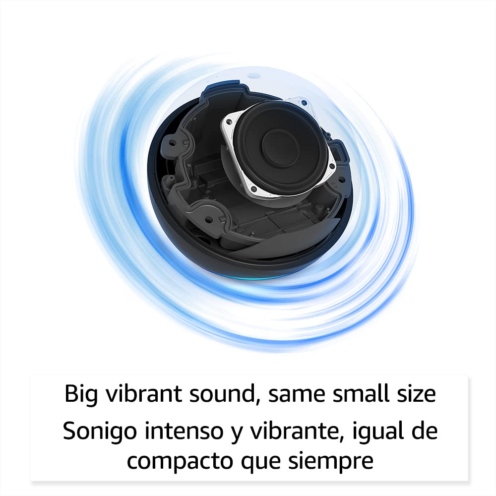 Echo Dot (5th Gen, 2022 release) | International Version with EU Power Adaptor | Smart speaker with Alexa | Charcoal