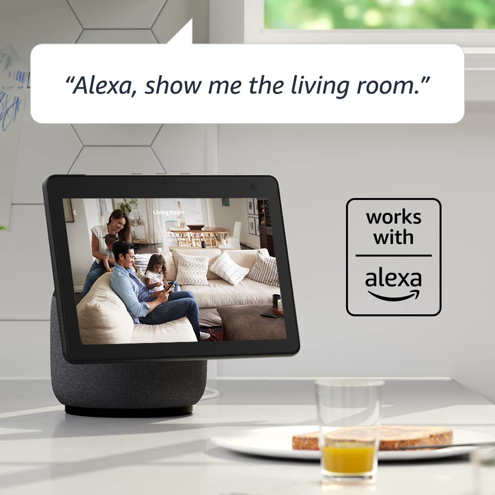 Blink Mini - Compact indoor plug-in smart security camera, 1080p HD video, night vision, motion detection, two-way audio, easy set up, Works with Alexa - 2 cameras (Black)