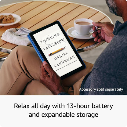 Amazon Fire HD 10 tablet (newest model) built for relaxation, 10.1" vibrant Full HD screen, octa-core processor, 3 GB RAM, 64 GB, Ocean