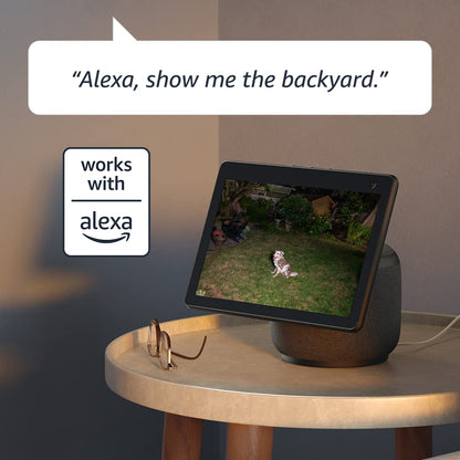 Blink Wired Floodlight Camera - Smart security camera, 2600 lumens, HD live view, enhanced motion detection, built-in siren, Works with Alexa - 1 camera (White)