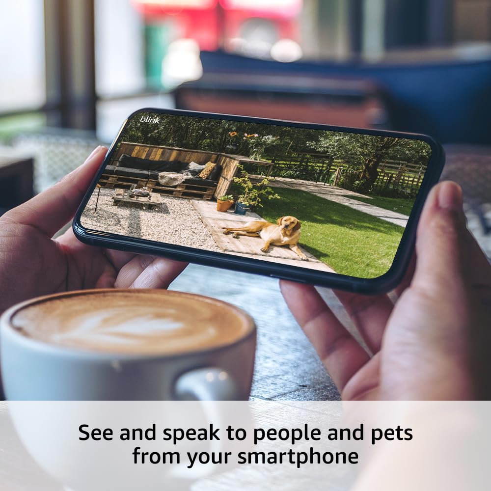 Blink Outdoor 4 (newest model), Wireless smart security camera, two-year battery, 1080p HD day and infrared night live view, two-way talk - 1 camera system
