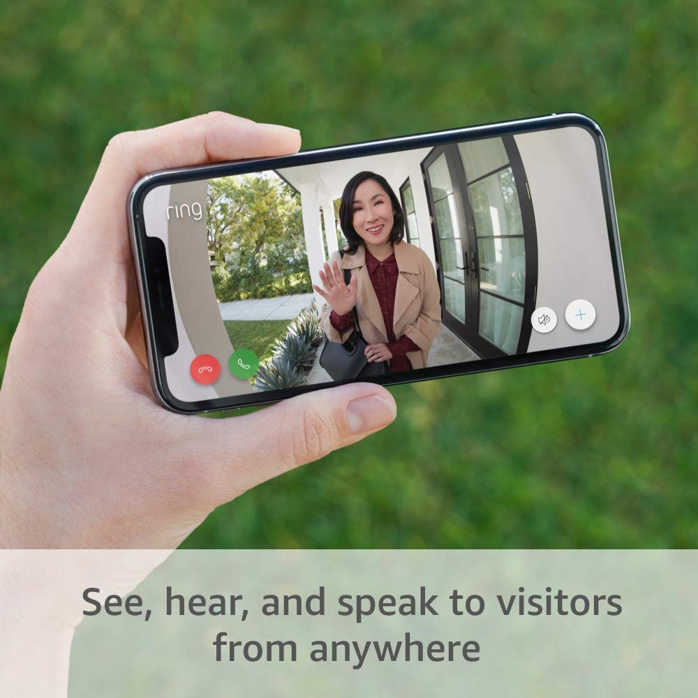 Ring Video Doorbell - 1080p HD video, improved motion detection, easy installation (2020 release) - Satin Nickel