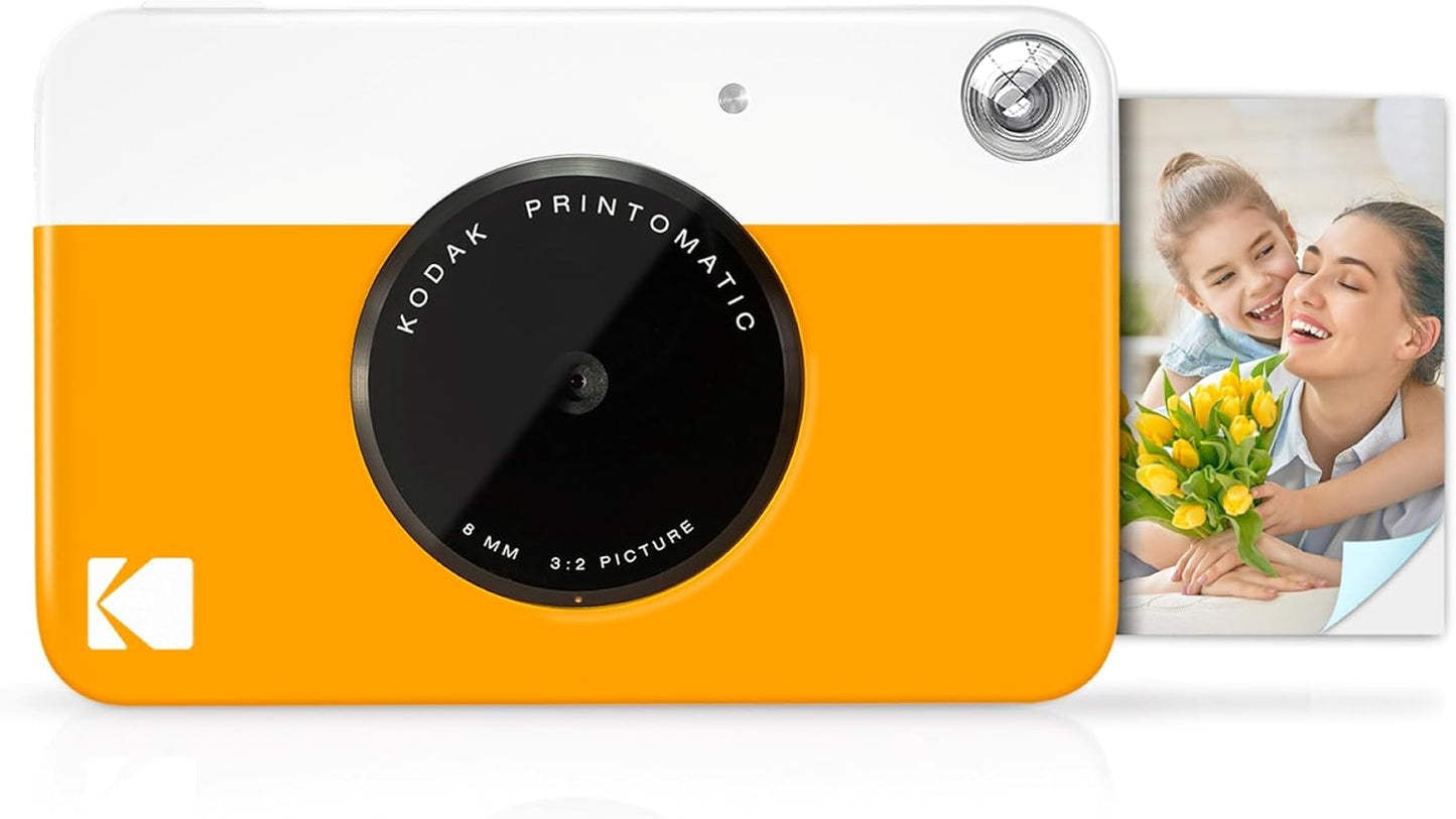 KODAK Printomatic Full-Color Instant Print Digital Camera - Colorful Photos On Zink 2x3" Sticky-Back Photo Paper - 5MP, Portable, Creative Fun Gift for Birthday, Christmas, Holiday