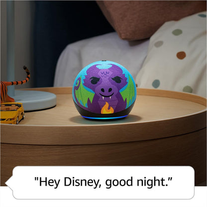 Amazon Echo Dot Kids with Alexa (newest model), Designed for kids, with parental controls, Includes 1 Year of Amazon Kids+, Dragon