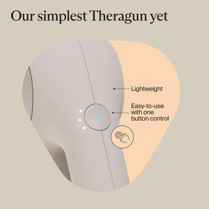 TheraGun Relief by Therabody - Easy-to-Use, Comfortable & Light Handheld Percussion Massage Gun for Everyday Pain Relief Massage Therapy in Neck, Back, Leg, Shoulder and Body (Sand)
