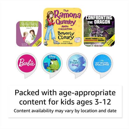 Amazon Echo Dot Kids with Alexa (newest model), Designed for kids, with parental controls, Includes 1 Year of Amazon Kids+, Owl