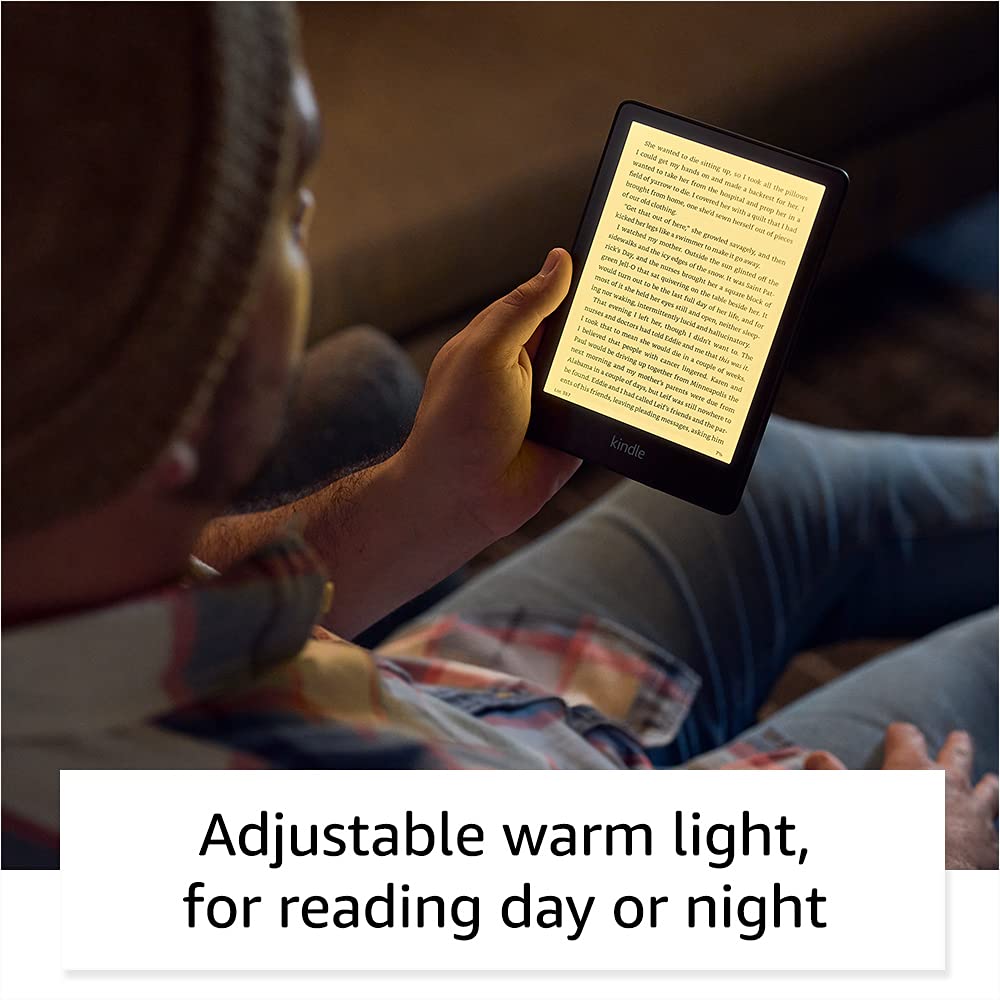 Amazon Kindle Paperwhite (8 GB) - Now with a larger display, adjustable warm light, increased battery life, and faster page turns - Black