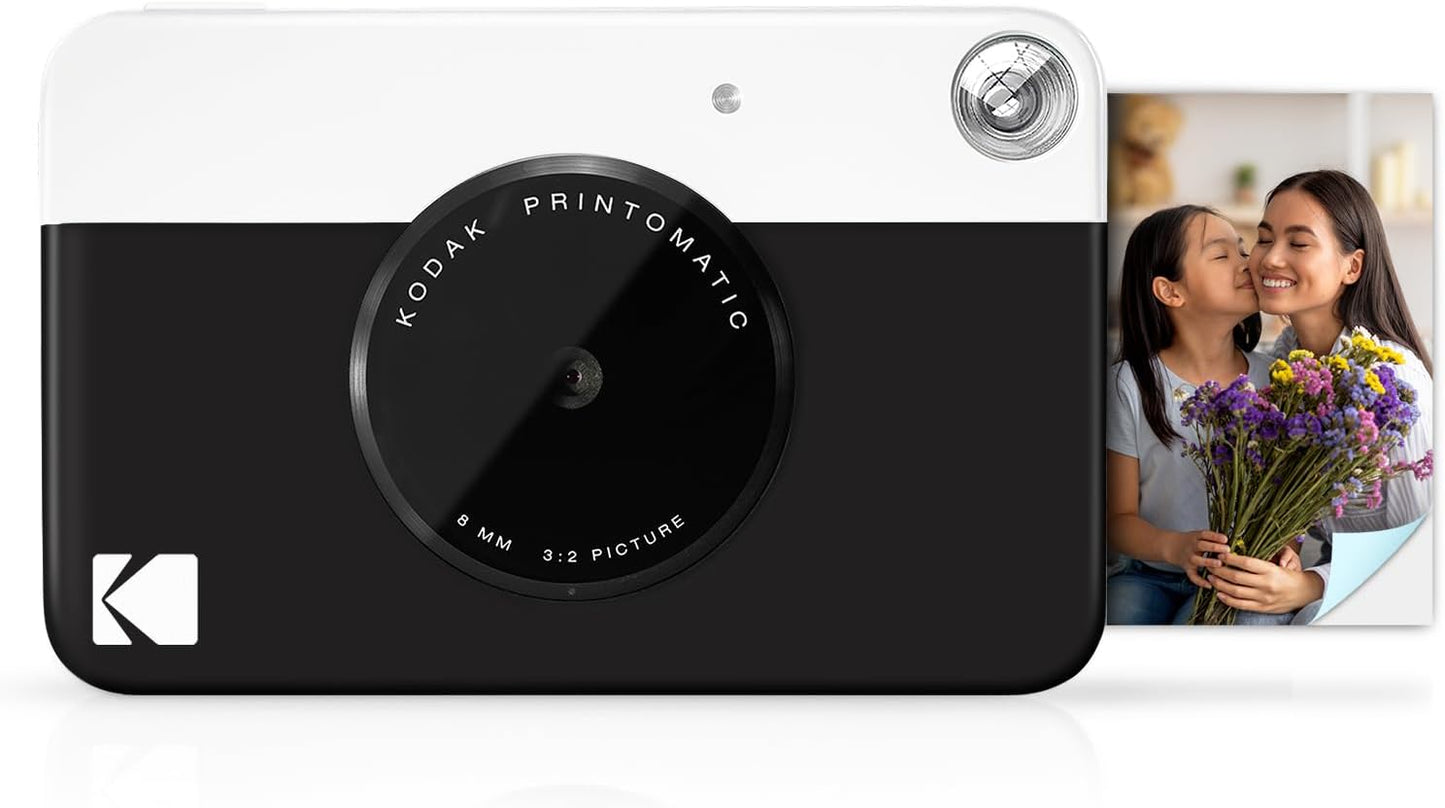 KODAK Printomatic Full-Color Instant Print Digital Camera - Colorful Photos On Zink 2x3" Sticky-Back Photo Paper - 5MP, Portable, Creative Fun Gift for Birthday, Christmas, Holiday