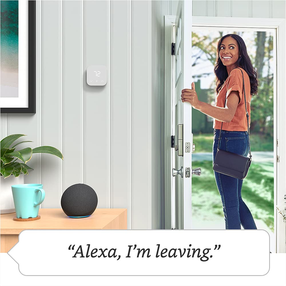 Amazon Smart Thermostat - Save money and energy - Works with Alexa and Ring - C-wire required