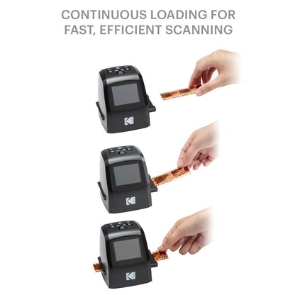 KODAK Mini Digital Film & Slide Scanner - Converts 35mm, 126, 110, Super 8 & 8mm Film to 22MP JPEG Images - Includes 2.4" LCD Screen & Easy-Load Adapters