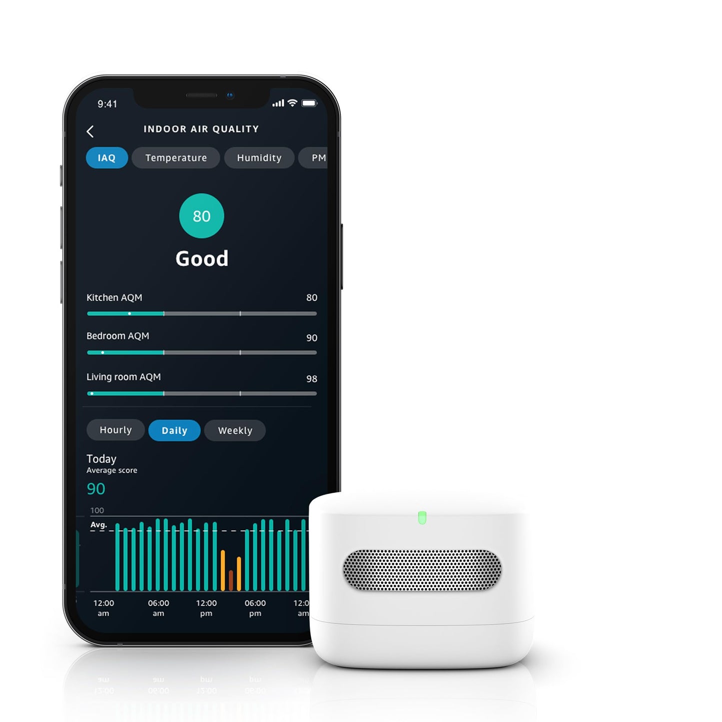 Amazon Smart Air Quality Monitor - Know your air, Works with Alexa- A Certified for Humans Device