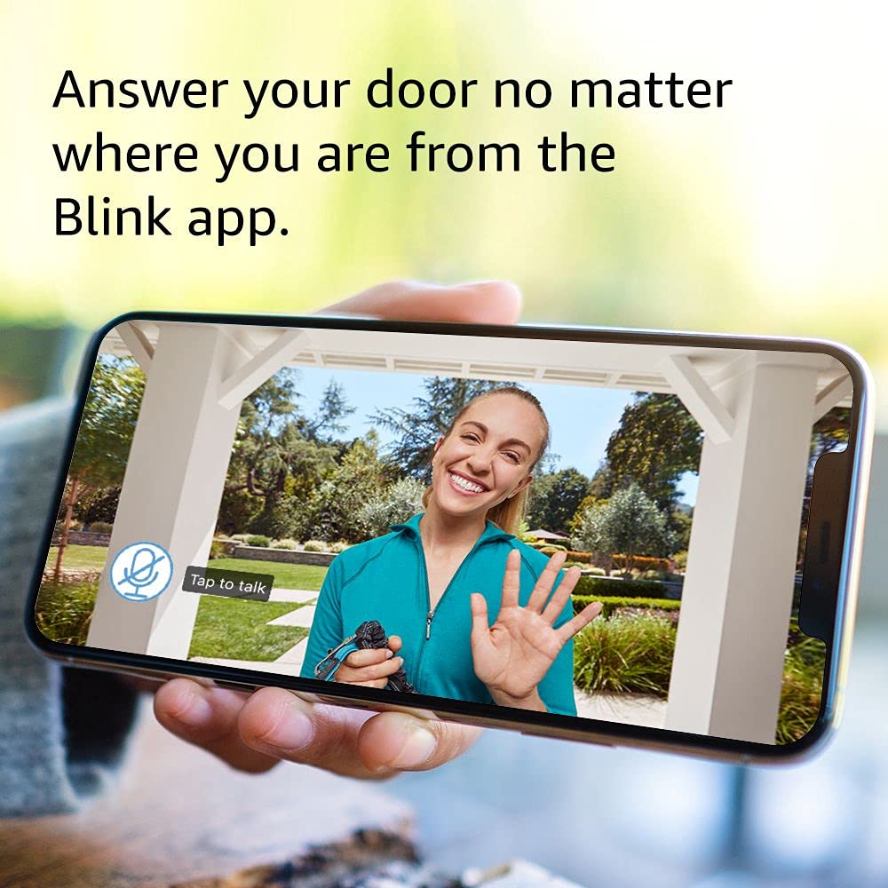 Blink Video Doorbell - Two-way audio, HD video, long-lasting battery life, wired or wire-free install, motion detection, chime app alerts, Works with Alexa