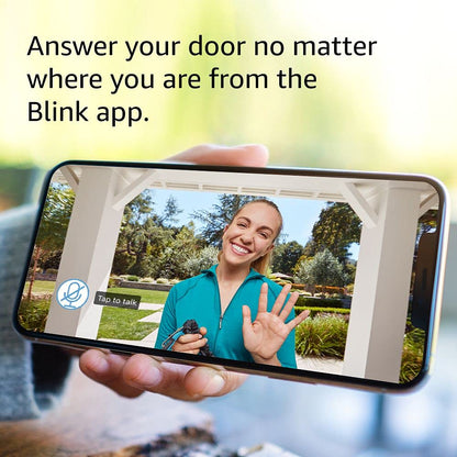 Blink Video Doorbell - Two-way audio, HD video, long-lasting battery life, wired or wire-free install, motion detection, chime app alerts, Works with Alexa