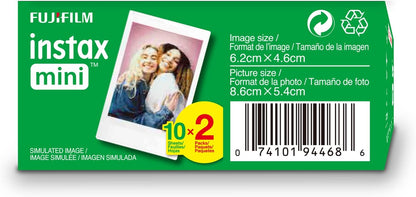 Fujifilm INSTAX Mini Instant Film Twin Pack (White)