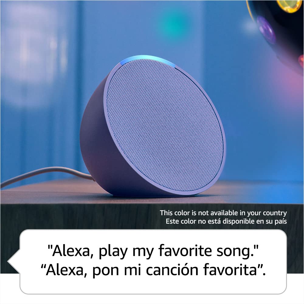 Echo Pop | Full sound compact smart speaker with Alexa | | International Version with EU Power Adaptor | Charcoal