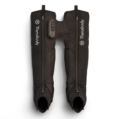 Therabody JetBoots Prime - Ultra-Portable, Wireless Compression Boots for Easy Leg Muscle Recovery - Calf, Leg & Thigh Compression Sleeve with Customizable Treatments (Regular)