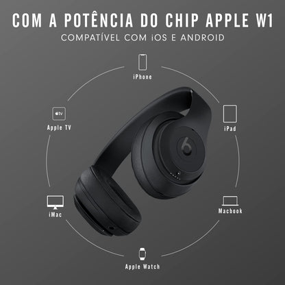 Beats Studio3 Wireless Noise Cancelling Over-Ear Headphones Matte Black (Latest Model)
