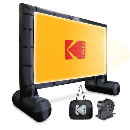 KODAK Inflatable Outdoor Projector Screen | 17.5 Feet, Blow-Up Screen for Movies, TV, Sports Games & More | Includes Air Pump, Storage Carry Case, Stakes, Repair Patches