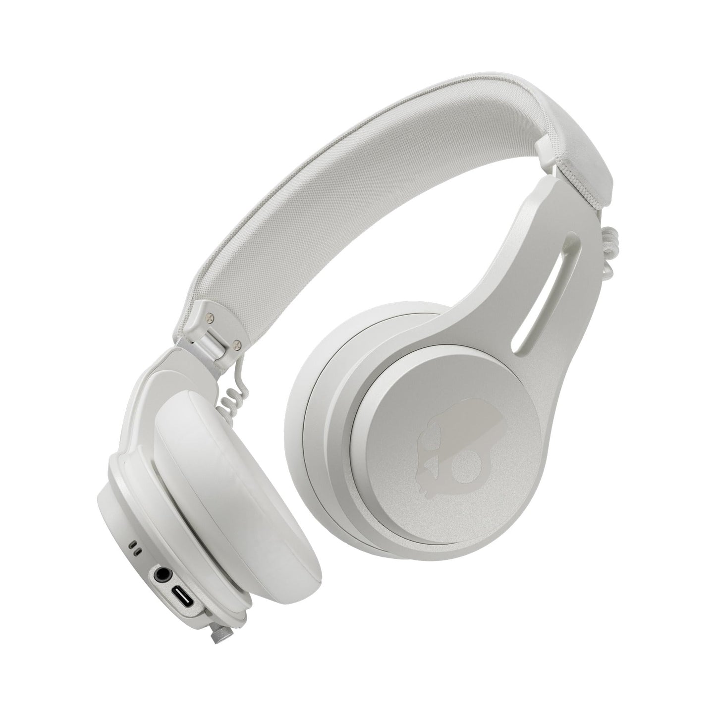Skullcandy Icon ANC Wireless On-Ear Bluetooth Headphones, Active Noise Cancelling, Up to 60 Hours Battery, Sweat Water Resistant, Foldable and Durable, Microphone for iPhone Android - Bone