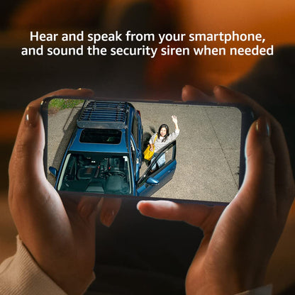 Blink Wired Floodlight Camera - Smart security camera, 2600 lumens, HD live view, enhanced motion detection, built-in siren, Works with Alexa - 1 camera (White)