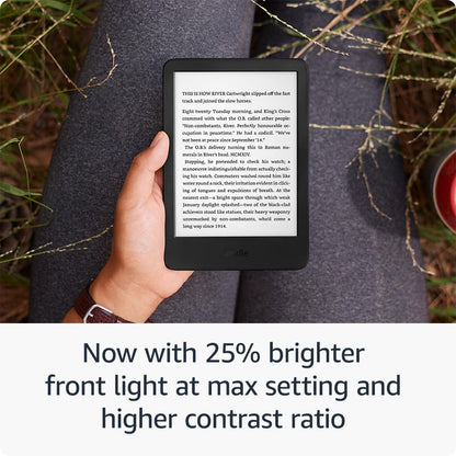 Amazon Kindle 16 GB (newest model) - Lightest and most compact Kindle, now with faster page turns, and higher contrast ratio, for an enhanced reading experience - Matcha