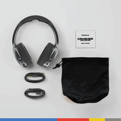 Skullcandy Crusher 540 Active Wireless Bluetooth Headphones with Multi-Sensory Bass, Noise Isolating Over-Ear Fit, Sweat and Water Resistant, 40 Hours Battery, Microphone for iPhone Android - Coal
