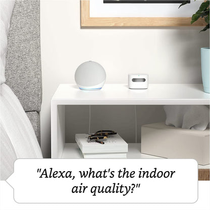 Amazon Smart Air Quality Monitor - Know your air, Works with Alexa- A Certified for Humans Device