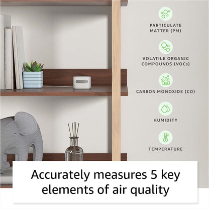 Amazon Smart Air Quality Monitor - Know your air, Works with Alexa- A Certified for Humans Device