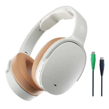 Skullcandy Hesh ANC Over-Ear Noise Cancelling Wireless Headphones, 22 Hr Battery, Microphone, Works with iPhone Android and Bluetooth Devices - Mod White