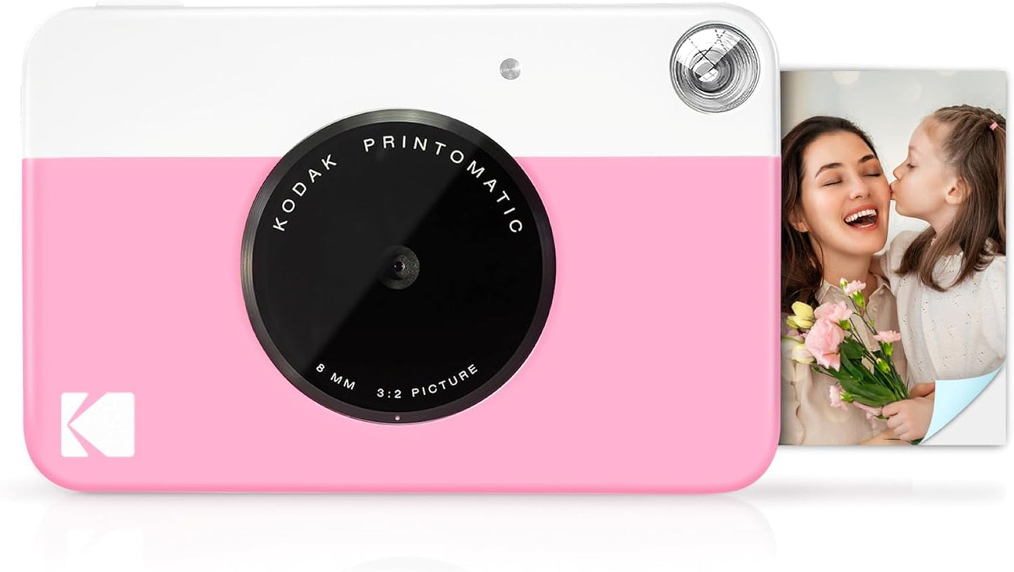 KODAK Printomatic Full-Color Instant Print Digital Camera - Colorful Photos On Zink 2x3" Sticky-Back Photo Paper - 5MP, Portable, Creative Fun Gift for Birthday, Christmas, Holiday