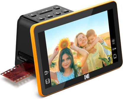 Kodak SCANZA Digital Film & Slide Scanner - Converts 35mm, 126, 110, Super 8 & 8mm Film to JPEG with 3.5" LCD, Easy-Load Inserts & Adapters