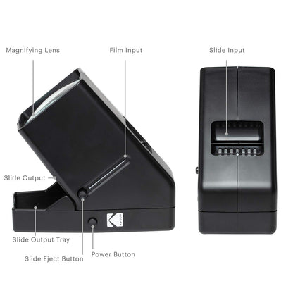KODAK 35mm Slide and Film Viewer - Battery Operation, 3X Magnification, LED Lighted Viewing - for 35mm Slides & Film Negatives