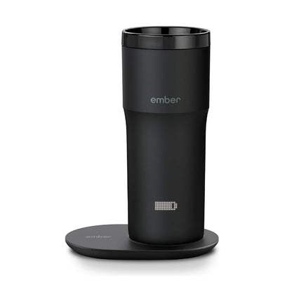 Ember Travel Mug 2+, 12 oz, Temperature Control Smart Travel Mug, Stainless Steel, Slate Black (with Apple Find My)
