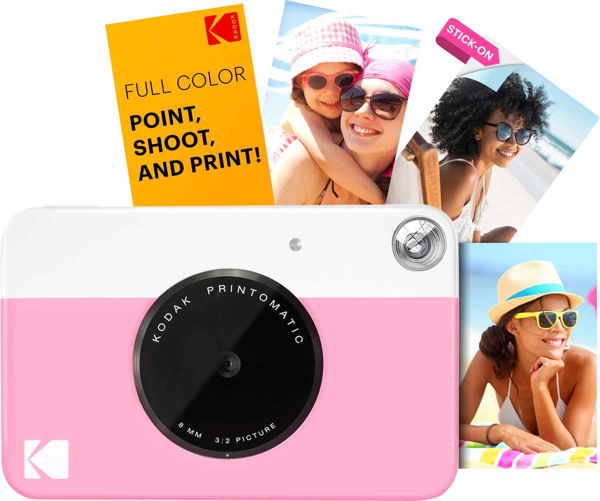 Kodak Printomatic Instant Print Camera, 2x3 Zink Prints - Pink