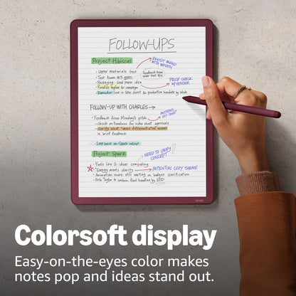 Amazon Kindle Scribe Colorsoft 64GB 11" Color E-Reader & Notebook with Premium Pen - Fig