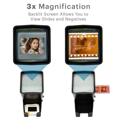 KODAK 35mm Slide and Film Viewer - Battery Operation, 3X Magnification, LED Lighted Viewing - for 35mm Slides & Film Negatives