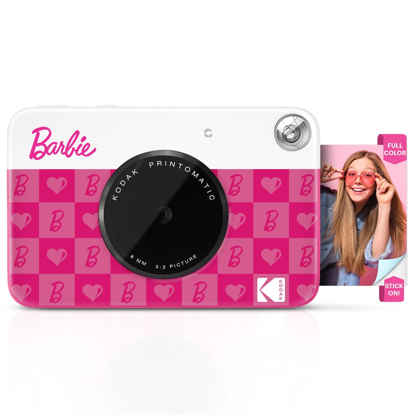 Kodak x Barbie Printomatic Full-Color Instant Print Digital Camera - 5MP Portable Barbie Camera - Colorful Photos On Zink 2x3 Sticky-Back Photo Paper - Fun Gift for Christmas Holiday - Iconic Style