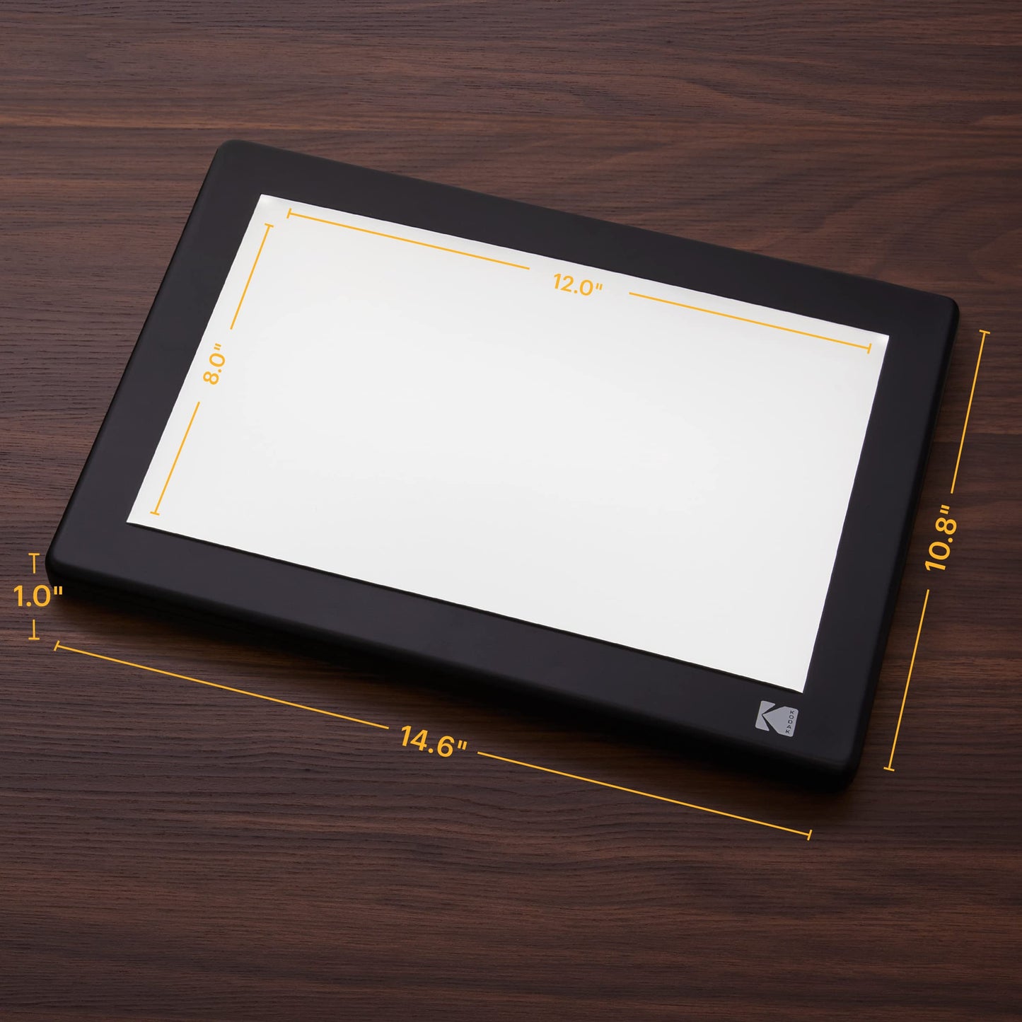 KODAK LED Light Box 12”x8” for Negatives, Slides & Film | Illuminated Board Panel & LED Light Pad for Viewing & Scanning Photos, Tattoo Drawing, Artist Sketching & Stenciling | Glare-Free, USB Powered
