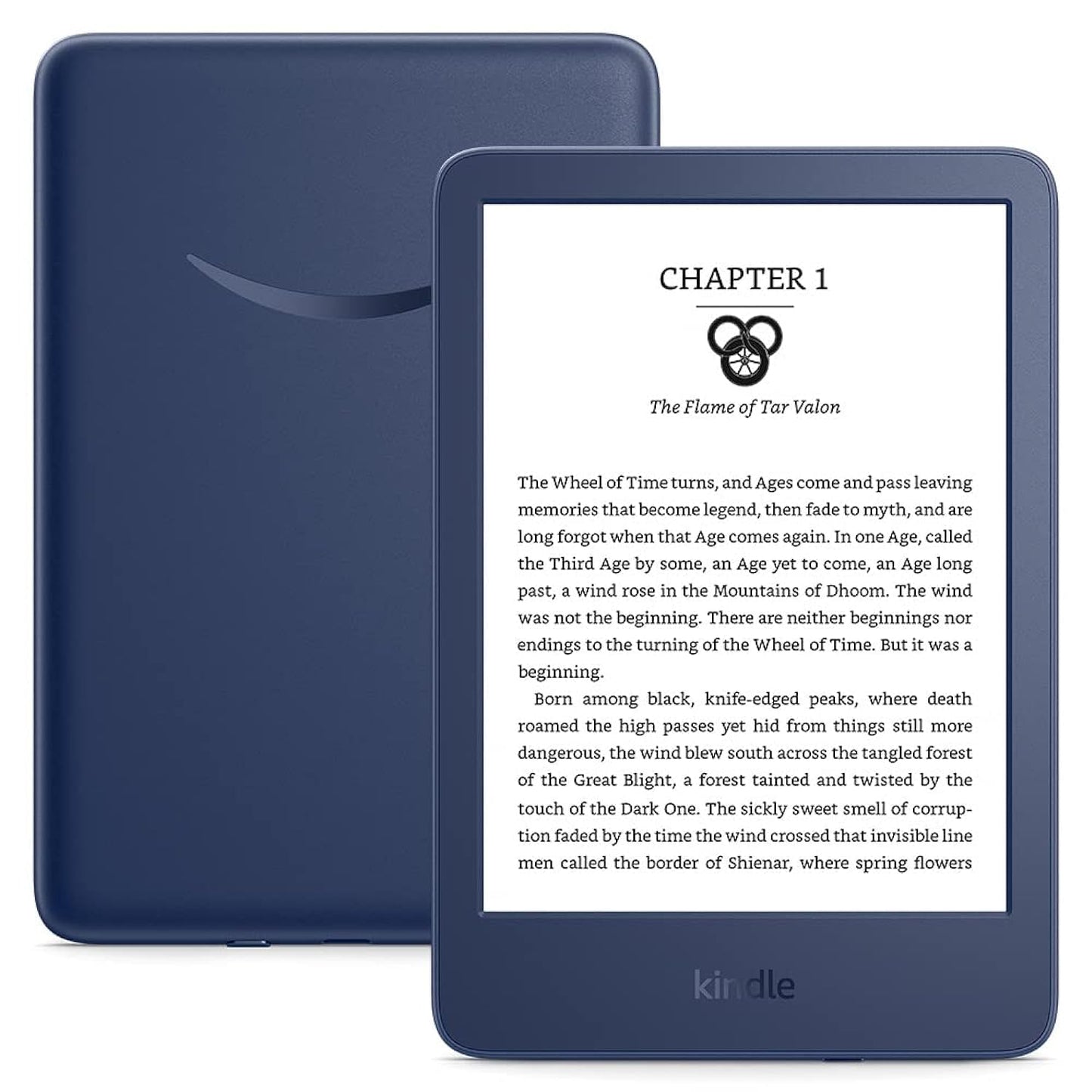International Version - Kindle - The lightest and most compact Kindle, now with a 6” 300 ppi high-resolution display, and 2x the storage - Denim