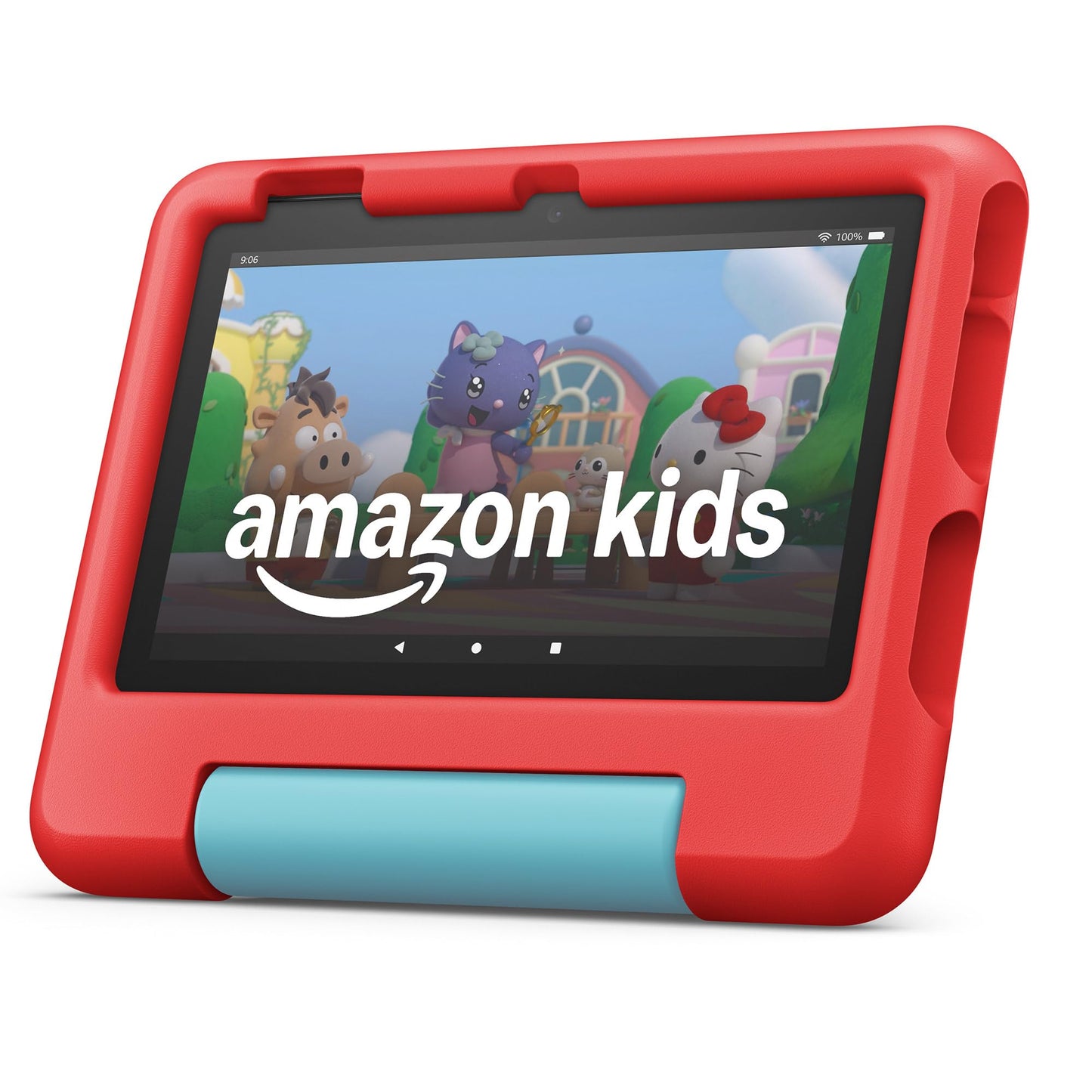 Amazon Fire 7 Kids tablet (newest model) ages 3-7. Top-selling 7" kids tablet on Amazon. Includes 6 months of ad-free and exclusive content, easy parental controls, 10-hr battery, 16 GB, Red