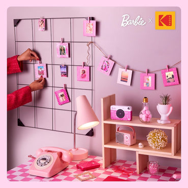 Kodak x Barbie Colorful & Decorative Barbie-Themed Hanging Square Frames for Zink 2x3” Photo Projects - 10 Iconic Barbie Frames for Decorating Your Scrapbook, Journal and More -Includes Rope and Clips