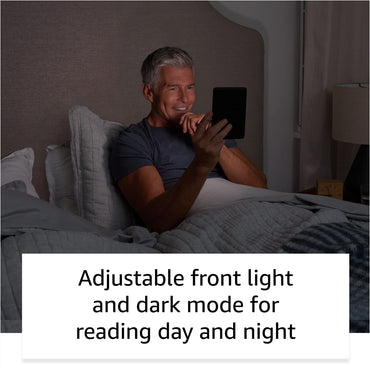 Amazon Kindle - The lightest and most compact Kindle, with extended battery life, adjustable front light, and 16 GB storage - Denim